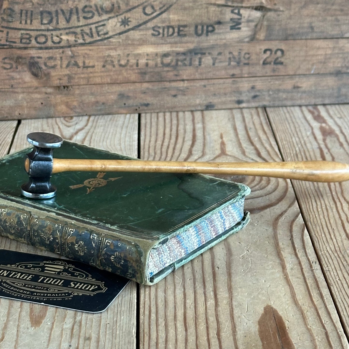 SOLD. D1858 GORGEOUS! Vintage small jewellers silversmiths Metalwork HAMMER