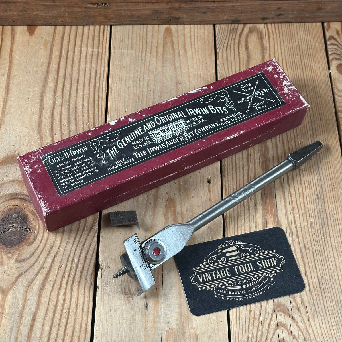 N1837 NEW OLD STOCK! Vintage IRWIN USA No.22 expansive DRILL BIT IOB