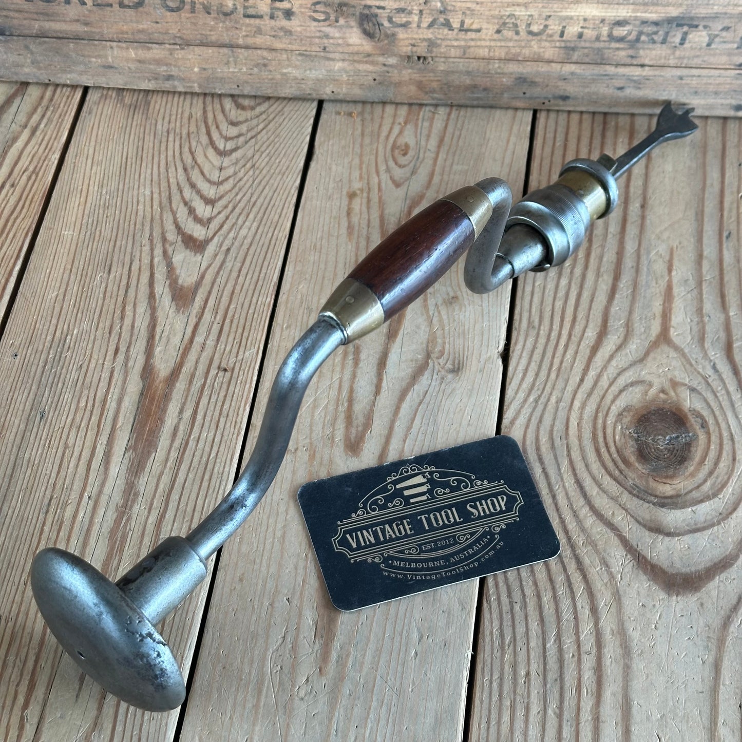 SOLD. H2007 EARLY! Antique 1867-1878 MILLERS FALLS USA No.4 ROSE CHUCK BRACE DRILL