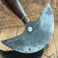 D1442 Vintage large HALF MOON LEATHER saddlers KNIFE by MAYER & FLAMERY of PARIS with cover