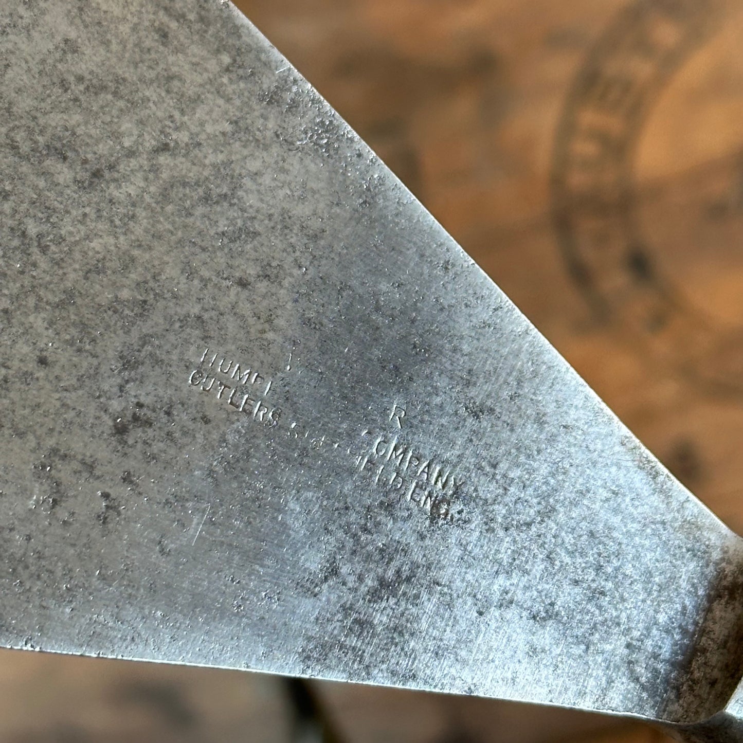 N842 LARGE! Vintage W.R.HUMPHREYS & Co SHEFFIELD spring steel SPATULA with Rosewood handle