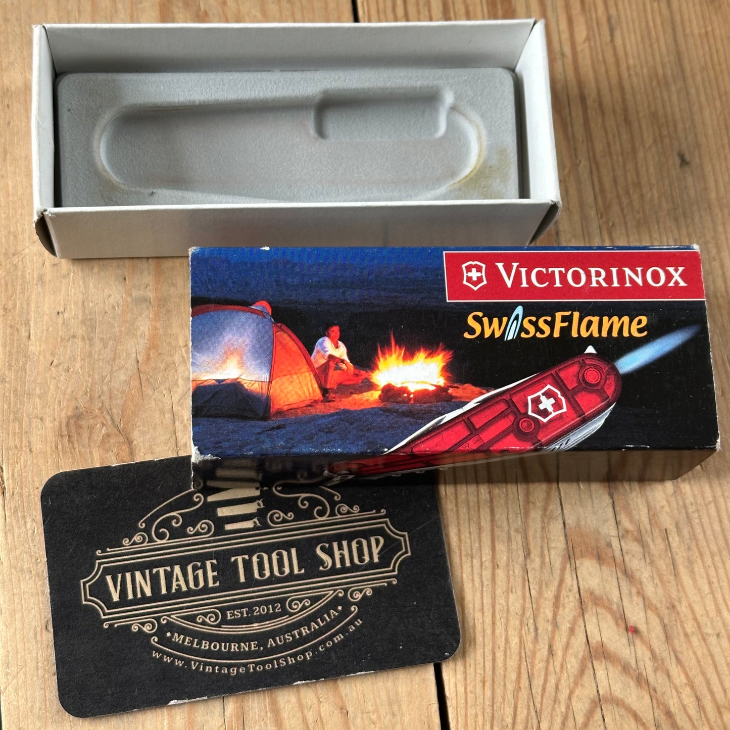 K64 ULTRA RARE! Vintage Collectable Victorinox SWISS FLAME SWISS ARMY KNIFE