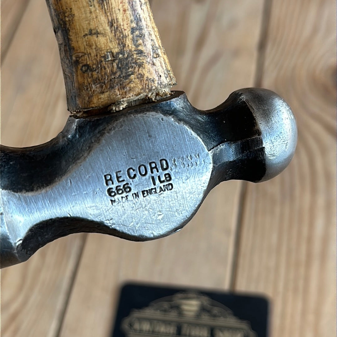N295-8 Vintage 1LB RECORD England BALL PEEN Hammer