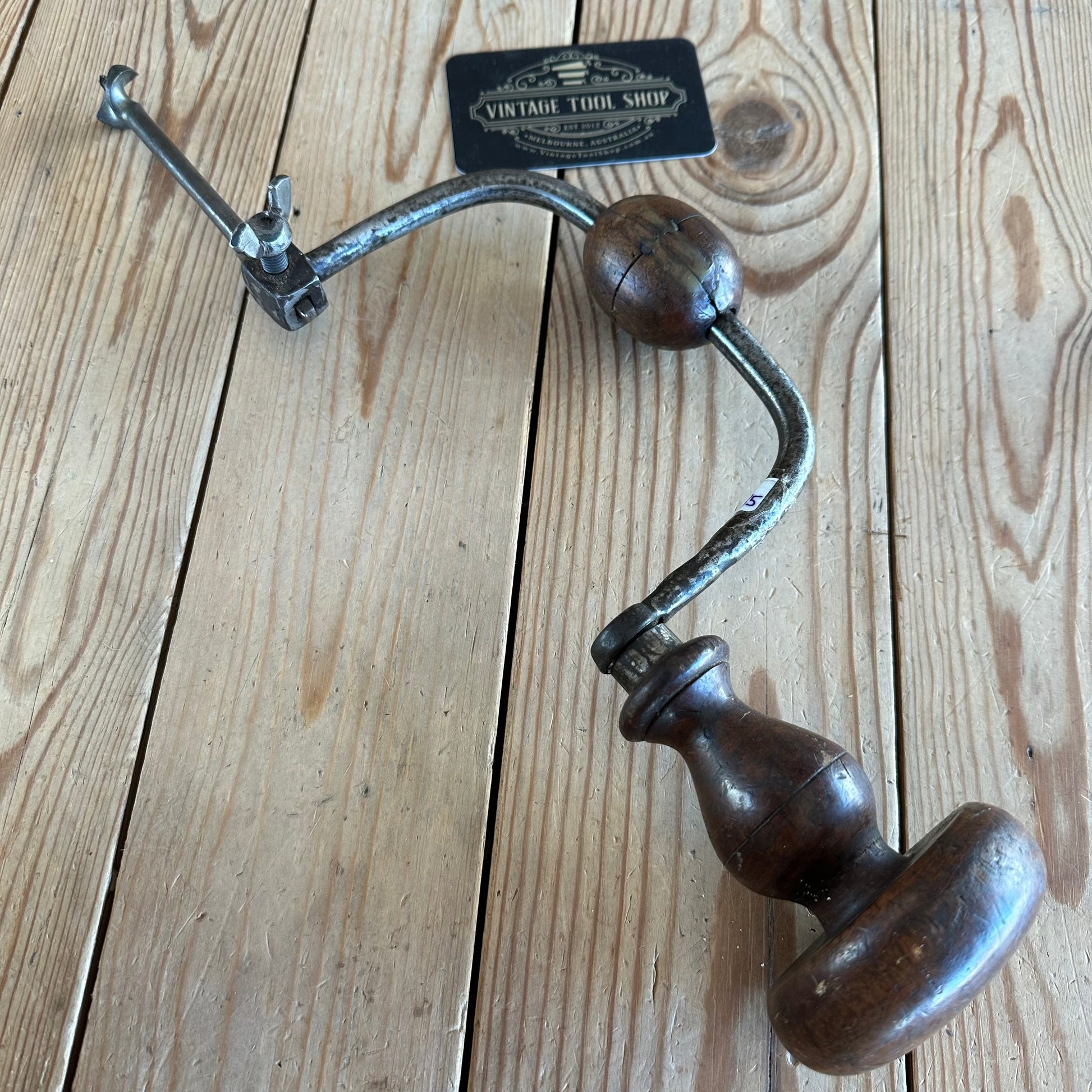 Antique EUROPEAN Style BRACE Ornate Vintage Old Drill Hand Tool