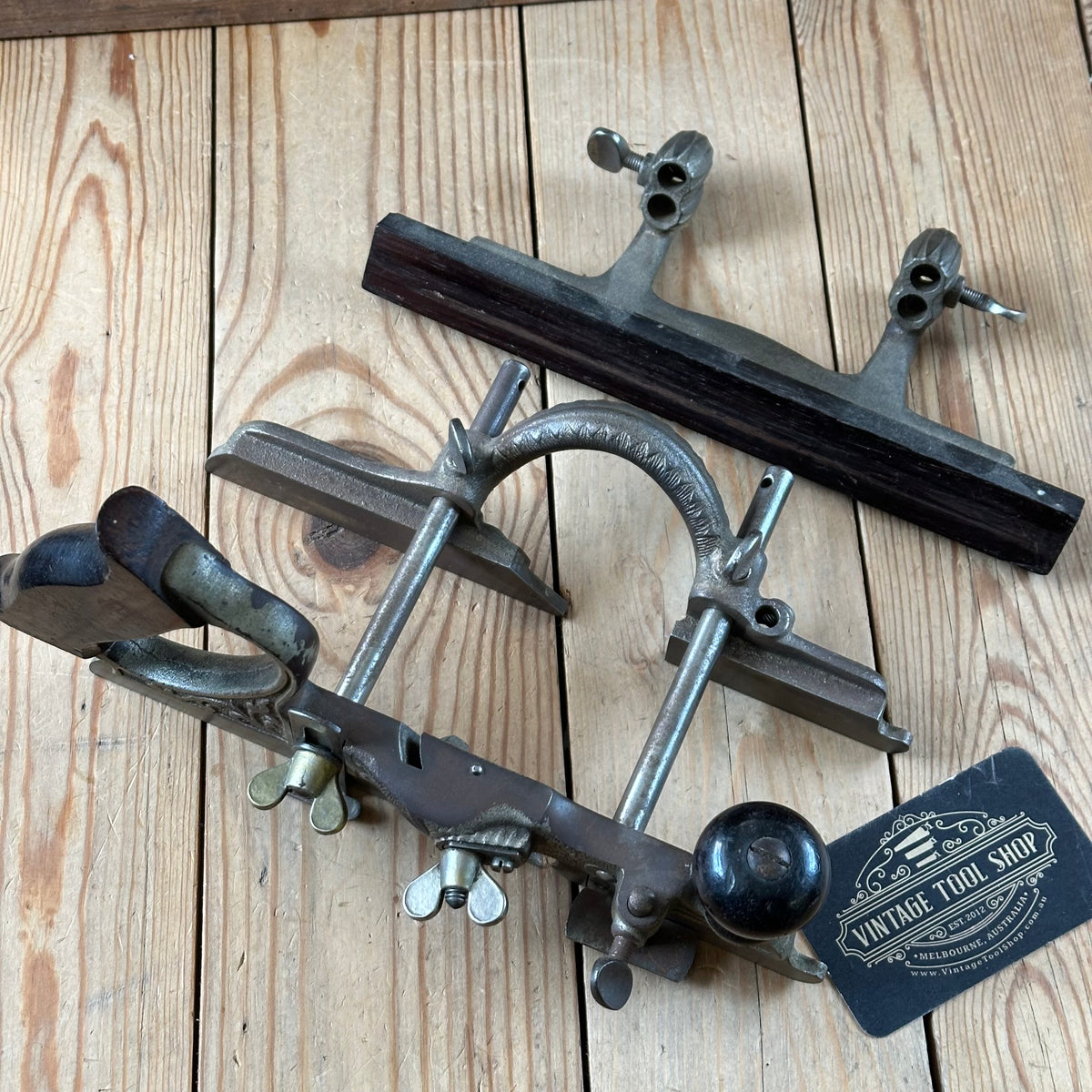 C6 COMPLETE! Antique STANLEY USA No.46 Combination PLANE with 10 cutters