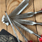 N1817 AWESOME! Vintage set of 6 NOOITGEDAGT Holland red resin handle BEVEL CHISELS