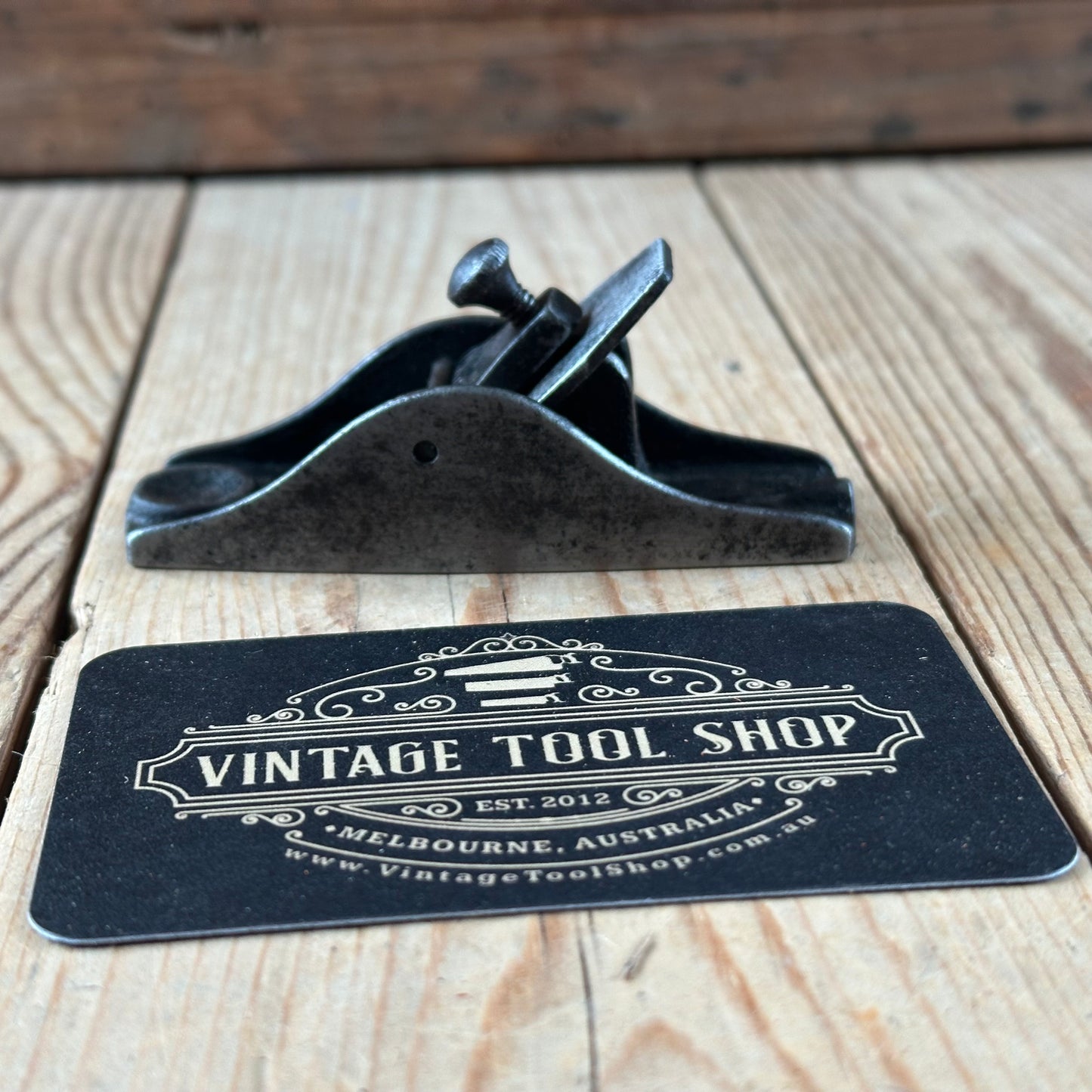 N1784 EARLY! Vintage tiny STANLEY USA No.101 thumb BLOCK PLANE A logo 1867 era!