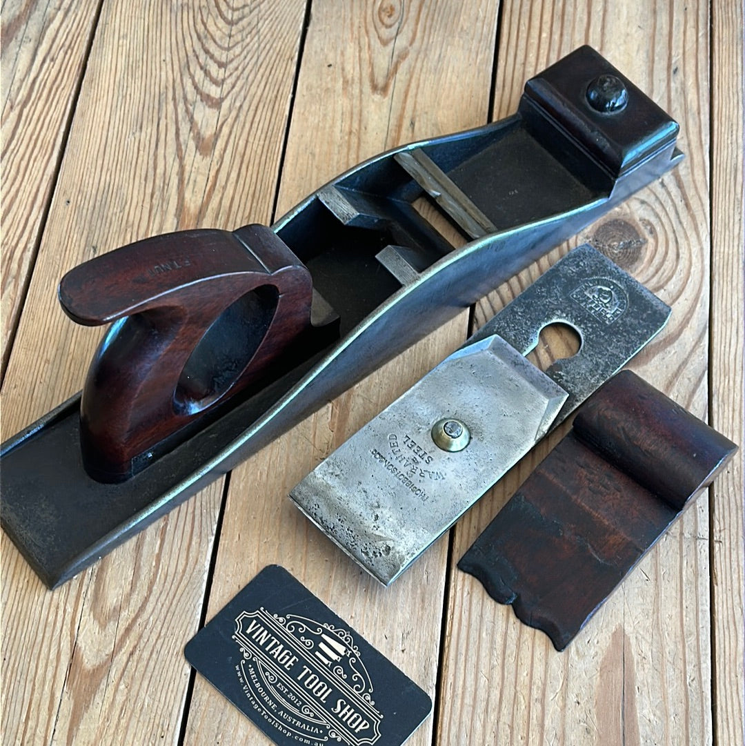 SOLD H953 Antique transitional MAHOGANY PLANE with HALE brothers blade