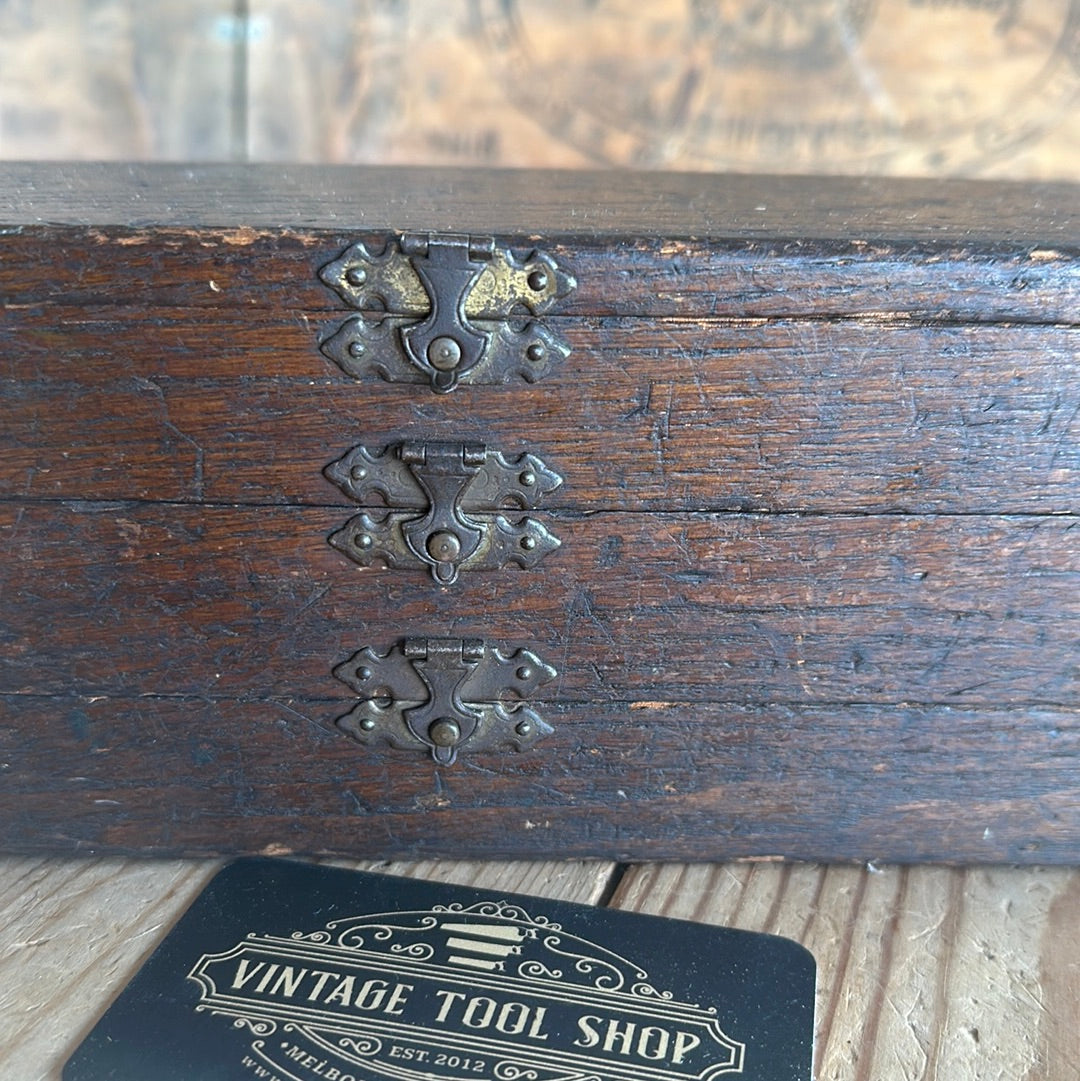 SOLD N1087 Vintage set of 13 AUGER BITS in wooden BOX