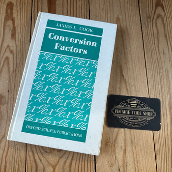 XBN173 Vintage 1994 BOOK CONVERSION FACTORS by J.L.Cook