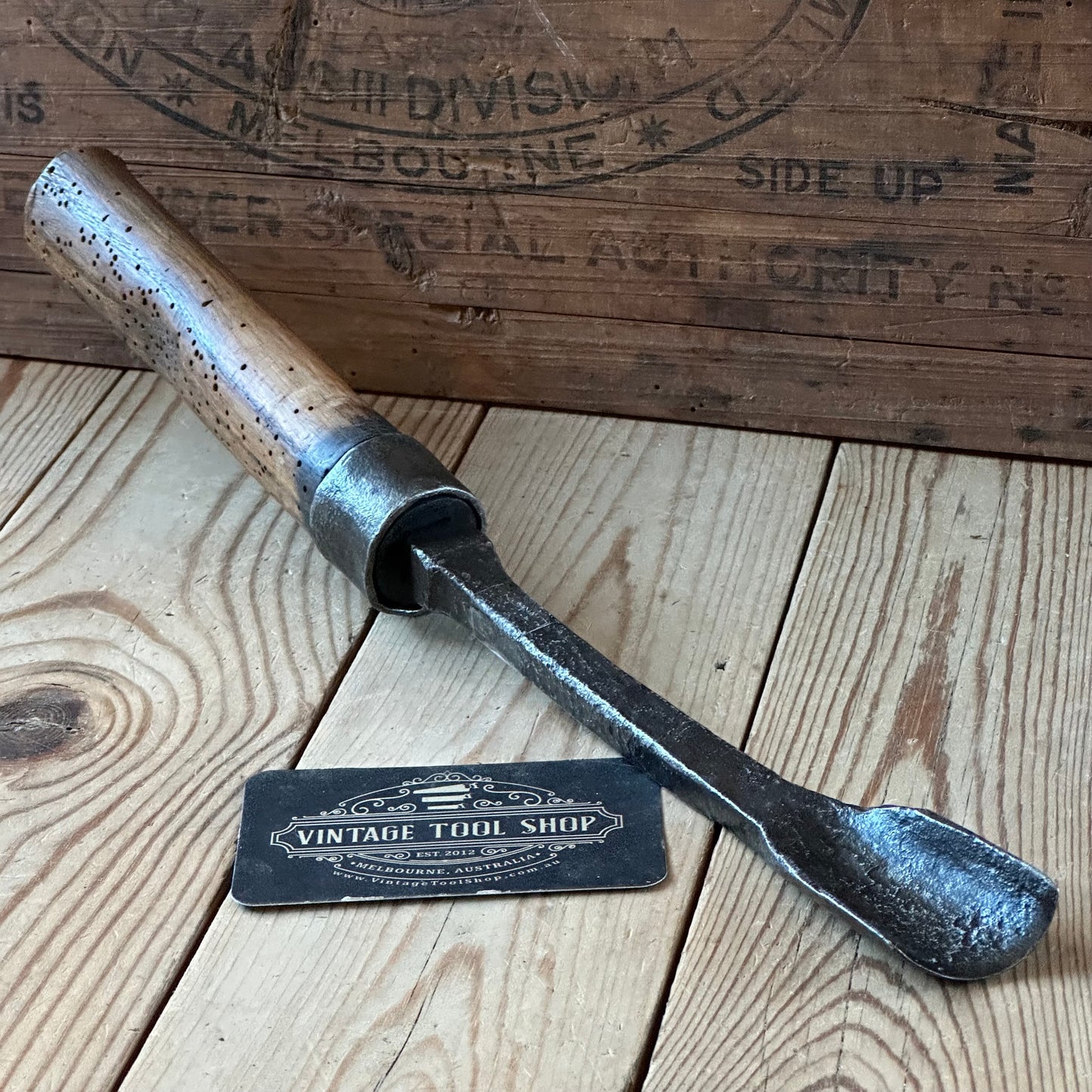 D1896 ANCIENT! Large Antique EUROPEAN GOUGE Carving CHISEL
