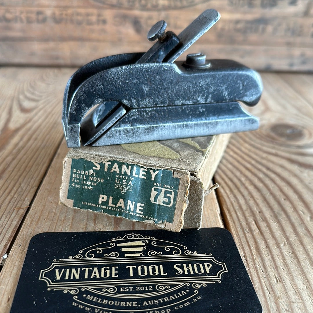 SOLD. N598 Vintage STANLEY USA No:75 small BULLNOSE rebate PLANE ...