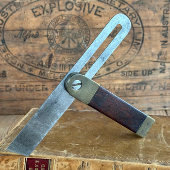 H1437 Vintage 7.5” Rosewood & brass BEVEL