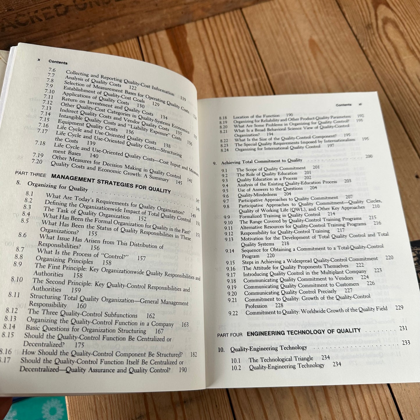 XBN45 Vintage BOOK on Total Quality Control 3rd Edition by A.V.Feigenbaum