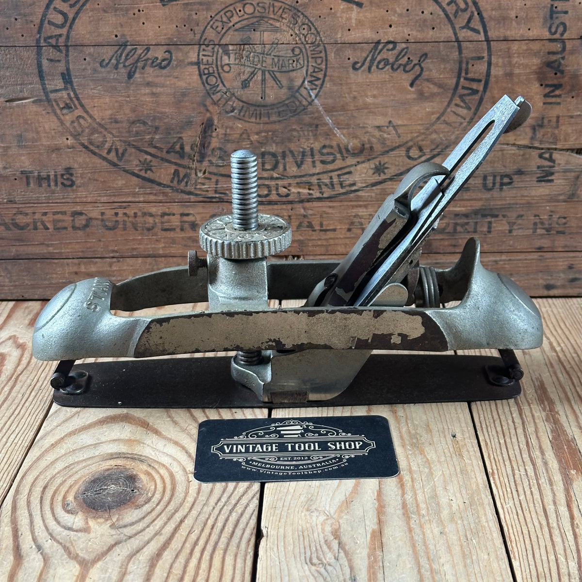 H2613 AWESOME ! Vintage STANLEY USA No:20 VICTOR Compass CIRCULAR Plane