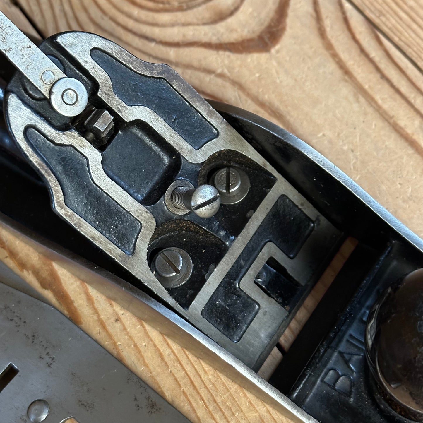 H2487 TIDY! Vintage STANLEY England No.4 1/2 smoothing PLANE IOB