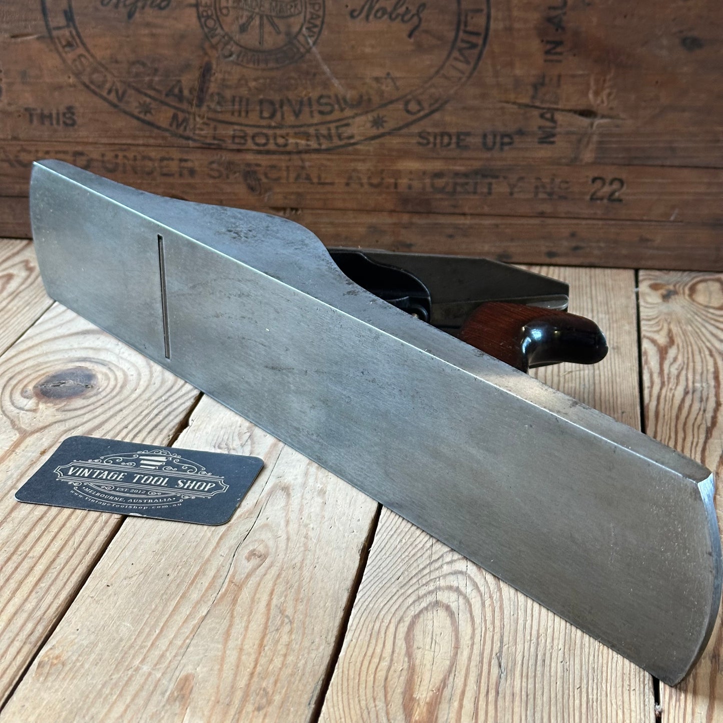 H2486 TIDY! Vintage STANLEY England No.6 jack PLANE IOB