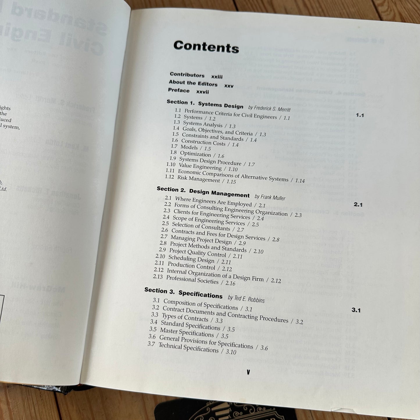 XBN64 Vintage 1995 BOOK STANDARD HANDBOOK for CIVIL ENGINEERS by F.S.Merritt & M.K.Loftin & J.T.Ricketts 4th edition