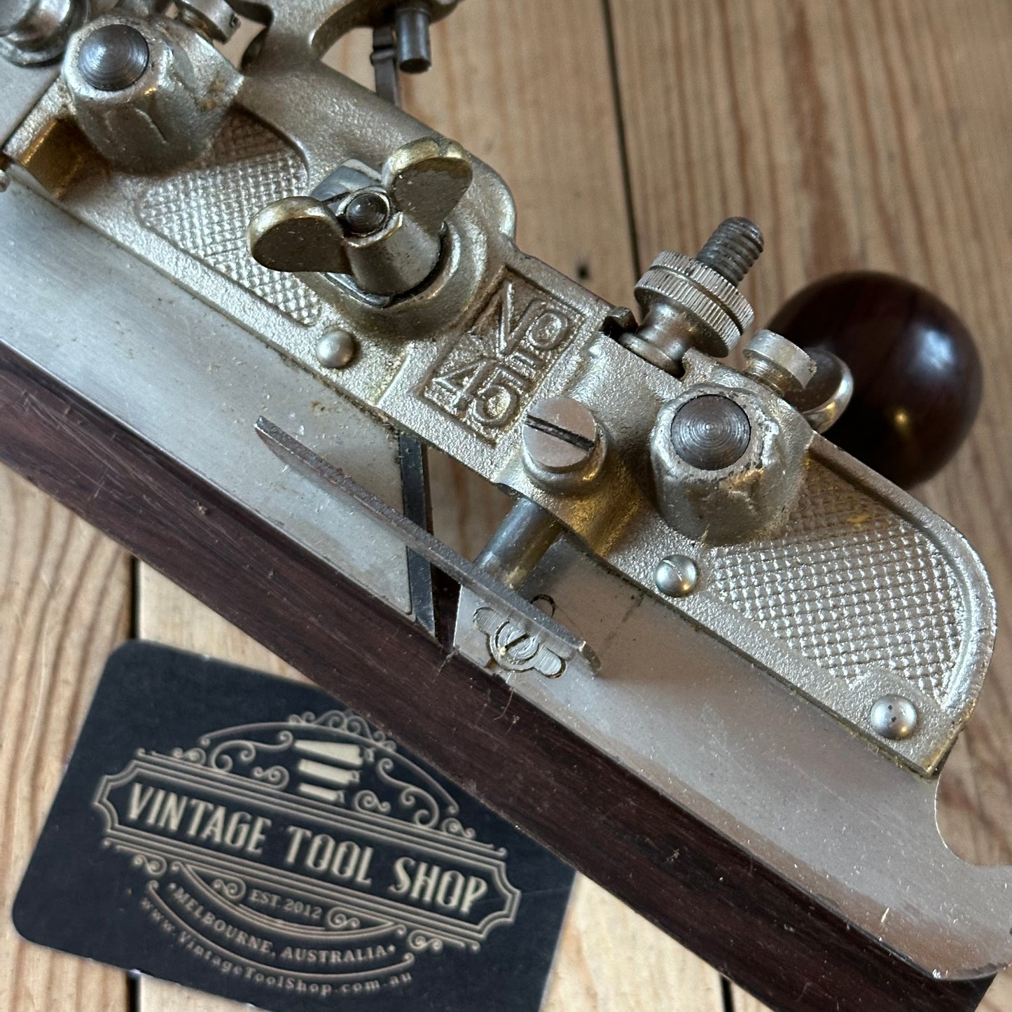 H2491 Vintage STANLEY USA Sweetheart era No.45 Combination PLANE with cutters