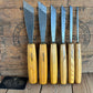 N1962 Contemporary PFEIL SWISS Switzerland 6 x SKEW carving CHISELS