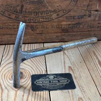 D2129 Vintage UPHOLSTERERS or SADDLERS HAMMER with a strapped head