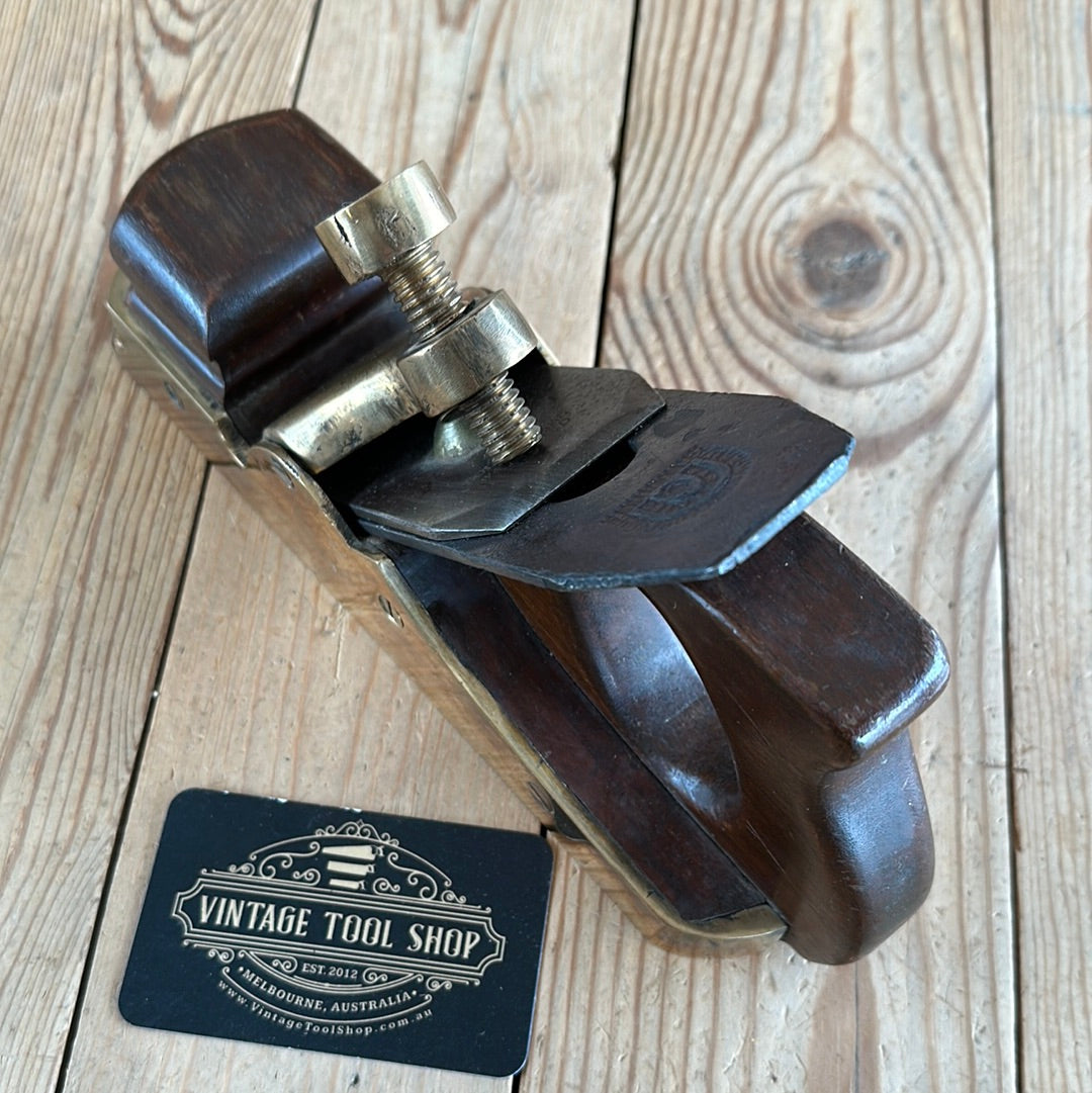 N718 GORGEOUS! Antique GUNMETAL SCOTTISH Style infill SMOOTHING plane