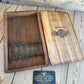 H1746 Vintage set of 6 IRWIN AUGER BITS in a wooden BOX