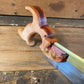 VHS200 LEFT HAND HERITAGE SAWS Custom 12” FITZROY model 14ppi rip DOVETAIL SAW with a SCARRED MYRTLE handle