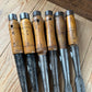 H2522 Vintage set of 6 x WARD & PAYNE & MARPLES Socketed Framing CHISELS