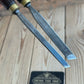 N907 RARE! Vintage pair of ROSEWOOD Handled Barker Bros of MELBOURNE SKEW Carving CHISELS