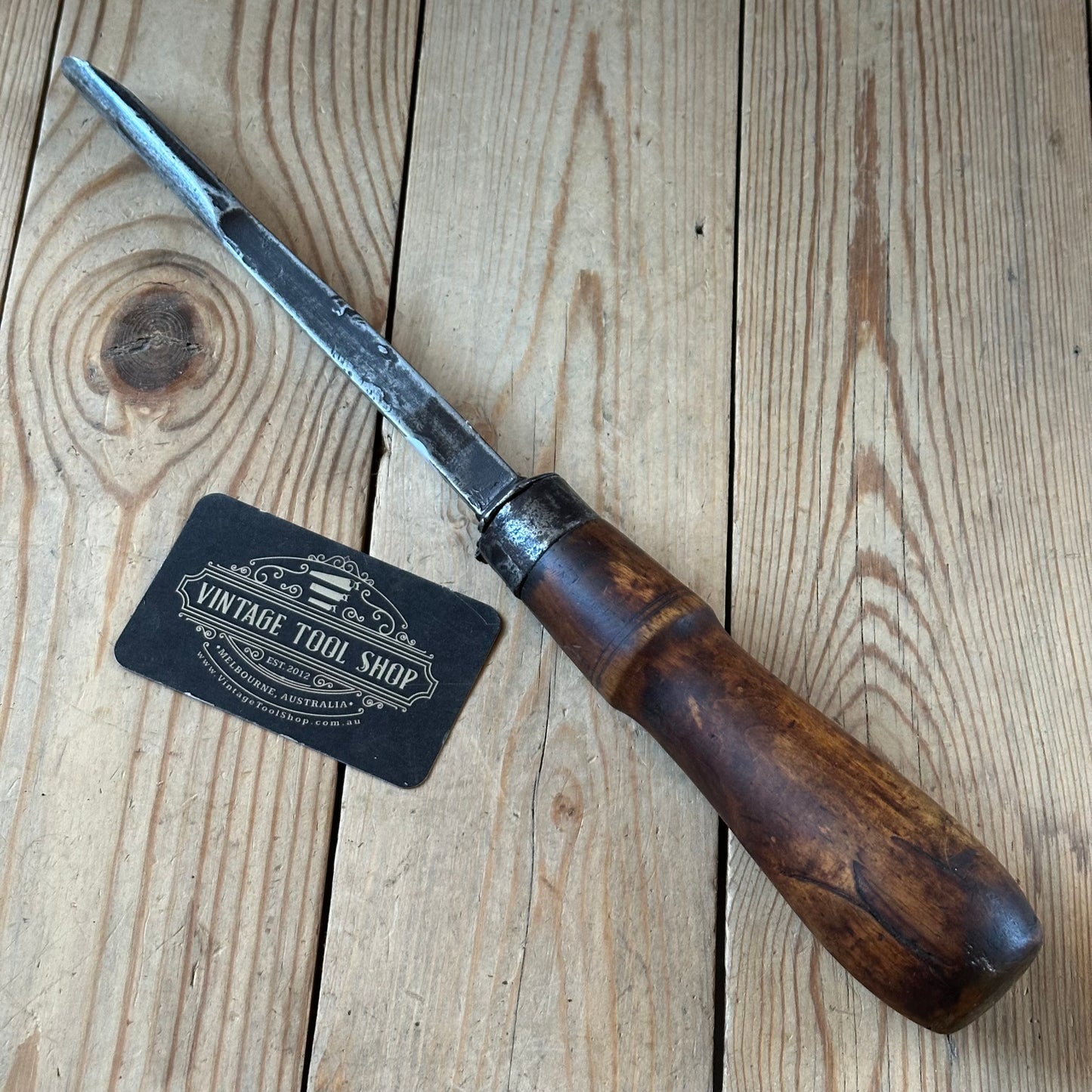 D1900 ANCIENT! Large Antique 19mm EUROPEAN GOUGE Carving CHISEL