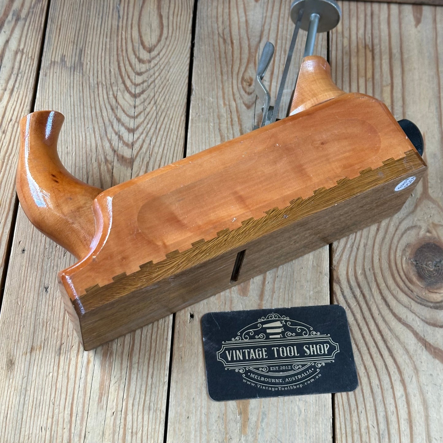 SOLD. N1703 GORGEOUS Vintage E.C.E. West-Germany No:711 PRIMUS PLANE Figured Pear & Lignum Vitae Sole