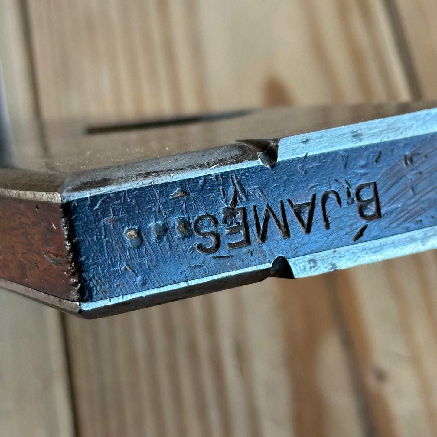 N1923 Antique SPIERS Scotland 3/4” 19mm wide Iron & MAHOGANY INFILL Shoulder PLANE