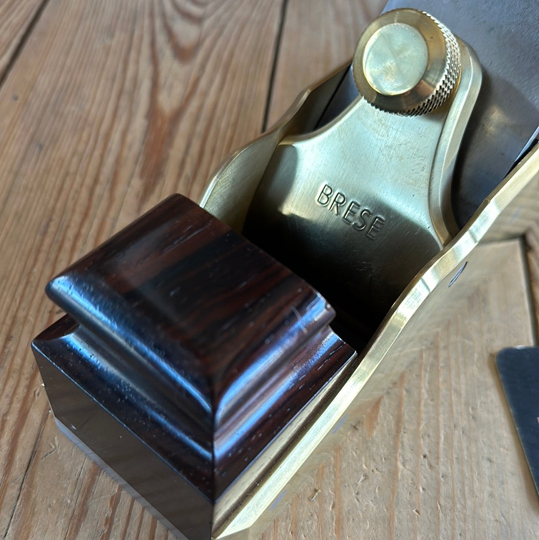 SOLD H834 Contemporary RON BRESE USA Brass & Rosewood INFILL PLANE