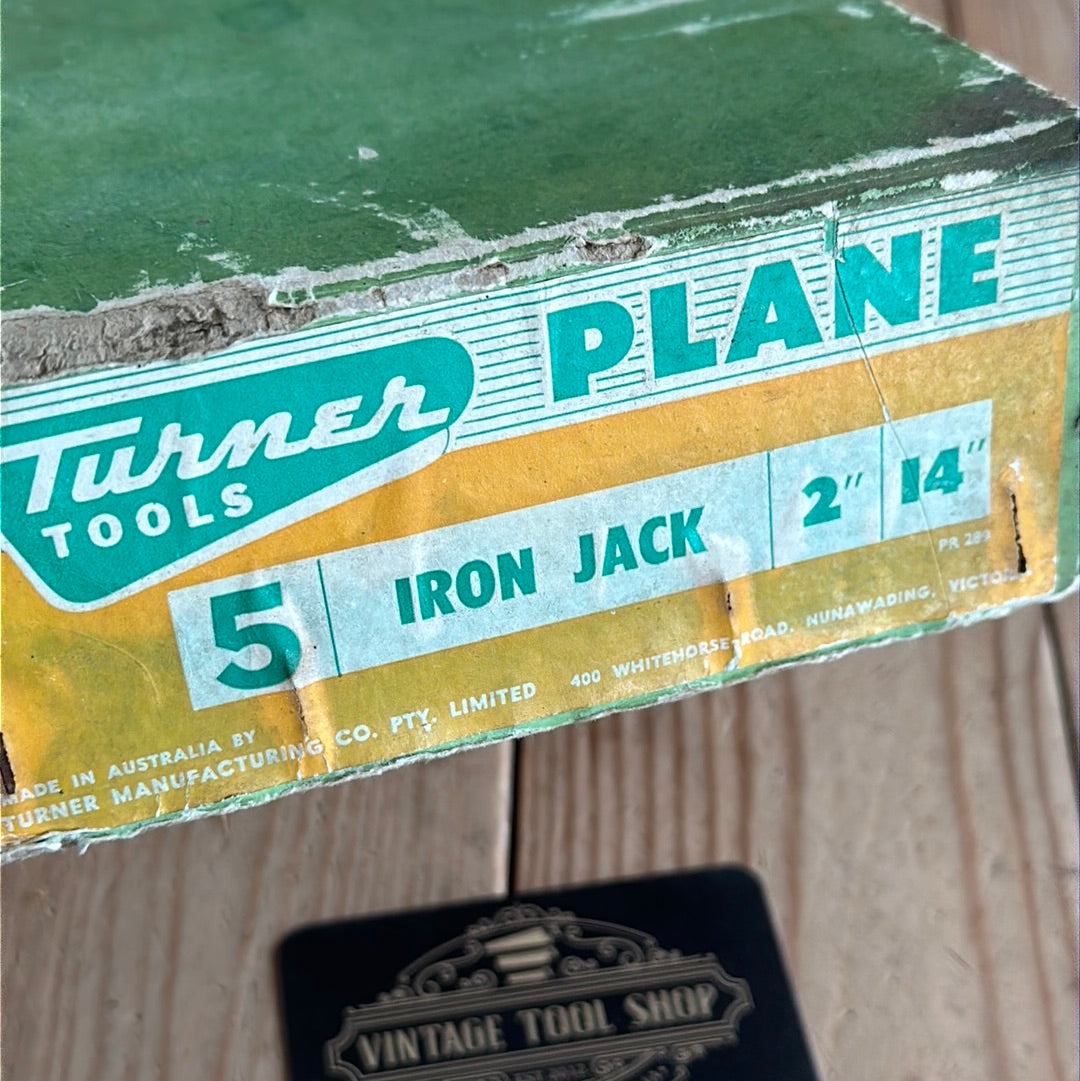 N1074 Vintage TURNER Australia No.5 Jack PLANE IOB
