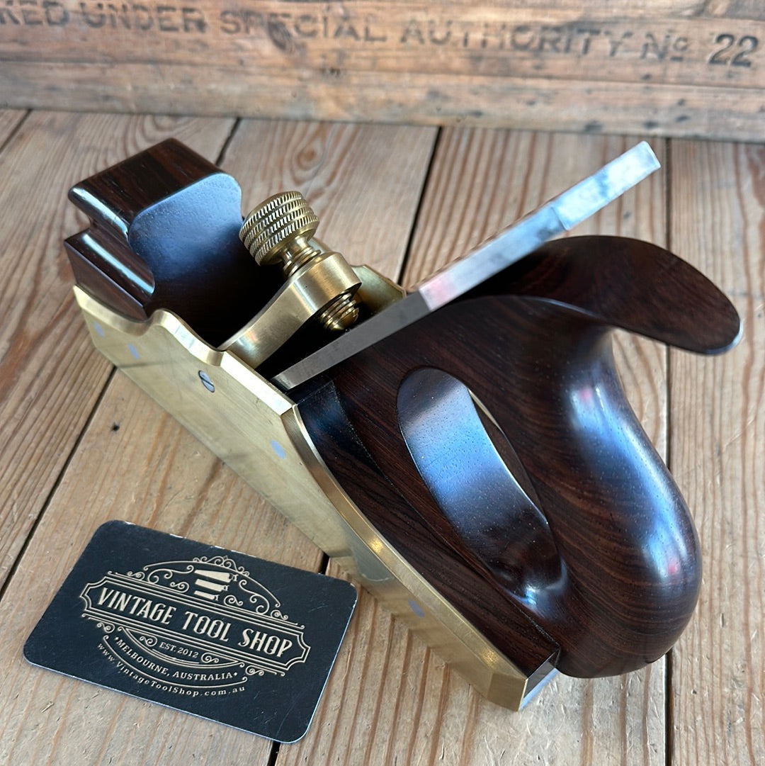 SOLD H834 Contemporary RON BRESE USA Brass & Rosewood INFILL PLANE