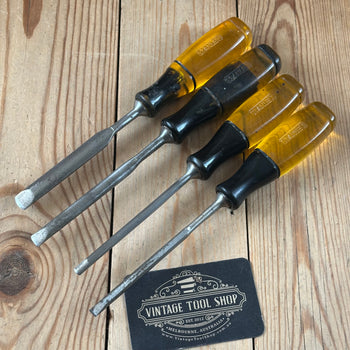 N1766 Vintage 4 x STANLEY Australia chisels