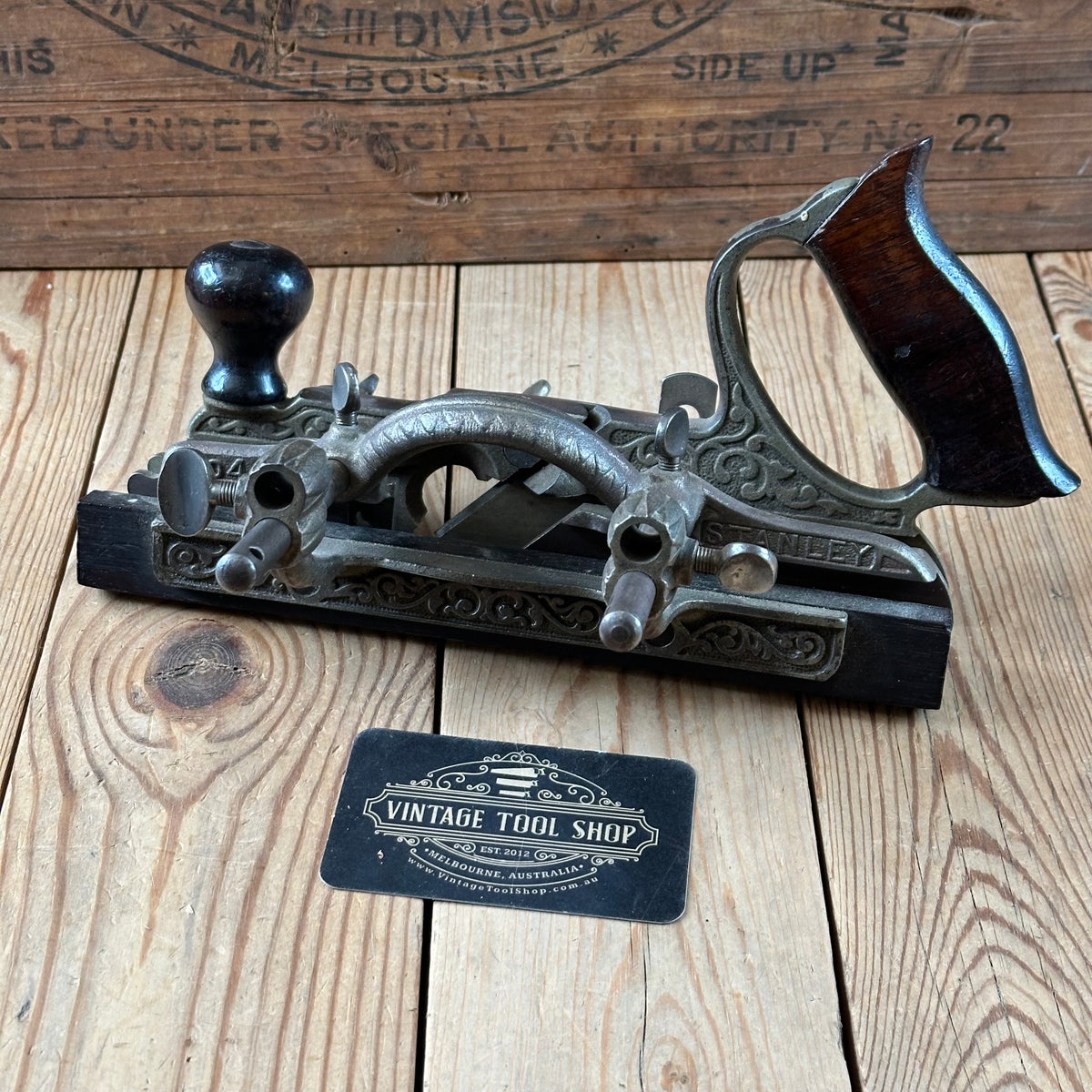 C6 COMPLETE! Antique STANLEY USA No.46 Combination PLANE with 10 cutters
