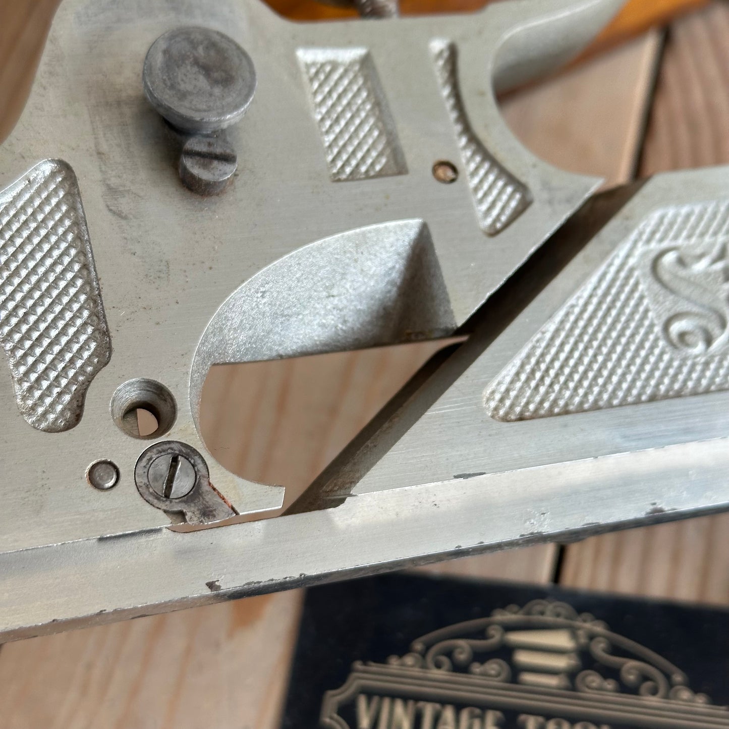 RARE! H2368 Vintage STANLEY USA No.444 Dovetail Tongue & Groove PLANE with cutters IOB