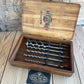 H1746 Vintage set of 6 IRWIN AUGER BITS in a wooden BOX