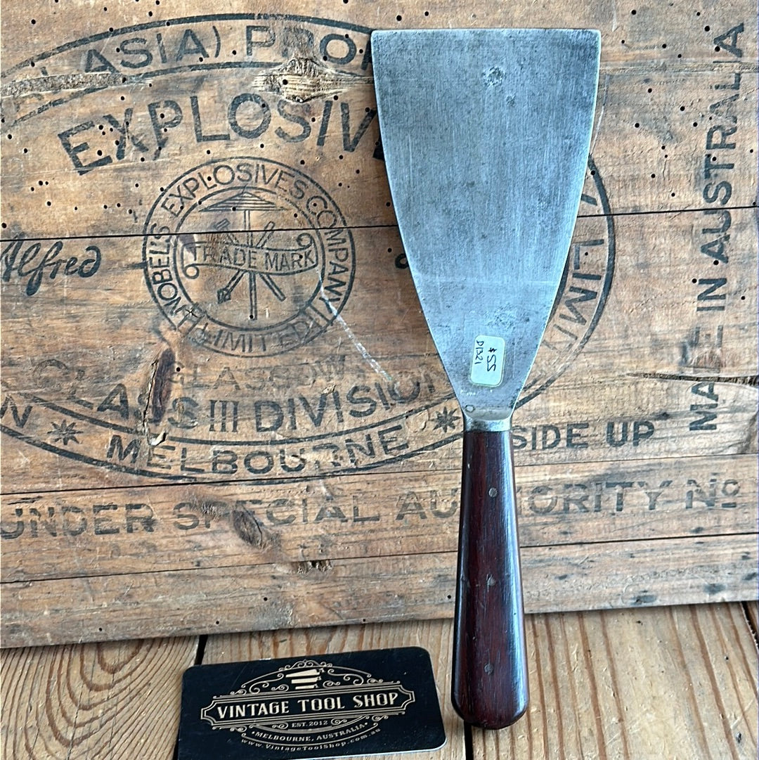 D1321 Vintage spring STEEL SPATULA Scraper with Rosewood handle