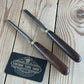 N907 RARE! Vintage pair of ROSEWOOD Handled Barker Bros of MELBOURNE SKEW Carving CHISELS