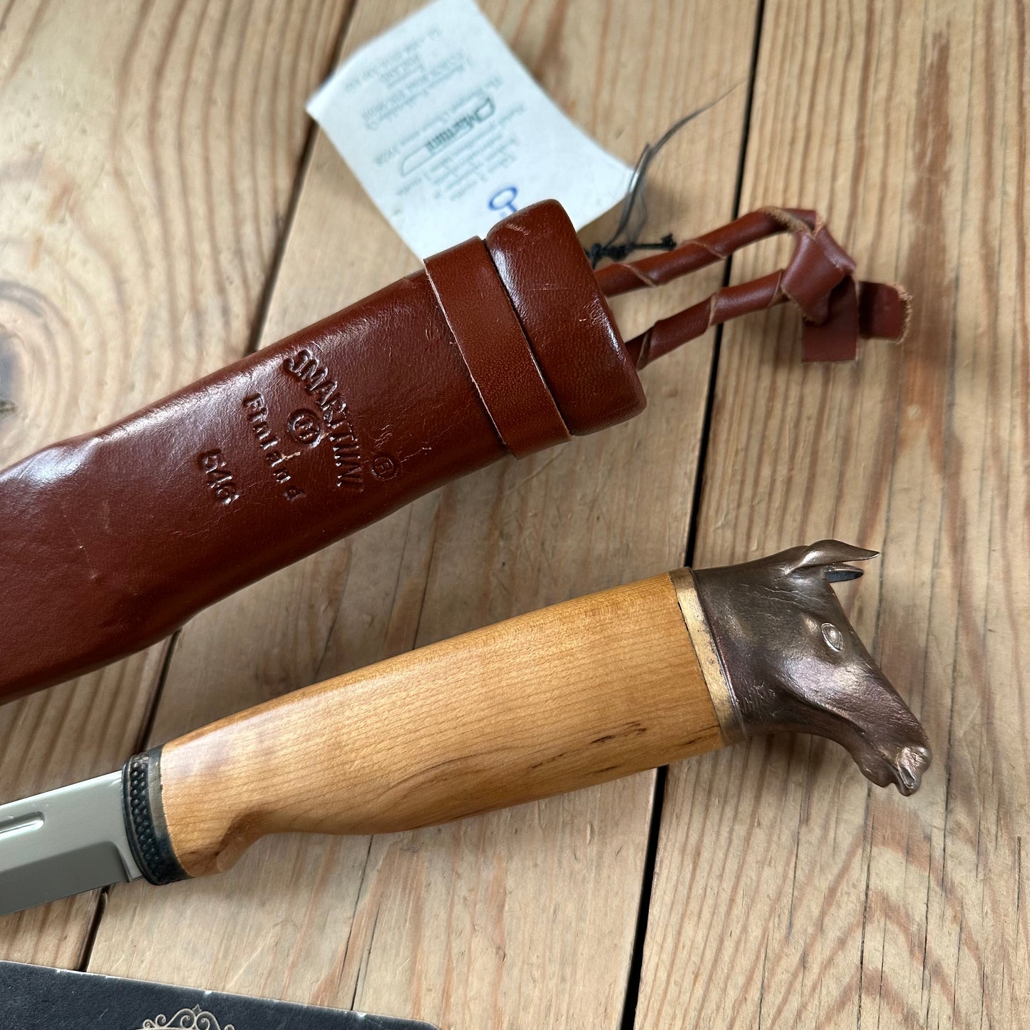 K41 Vintage Original Finnish MARTTIINI FINLAND Horse HEAD Puukko KNIFE