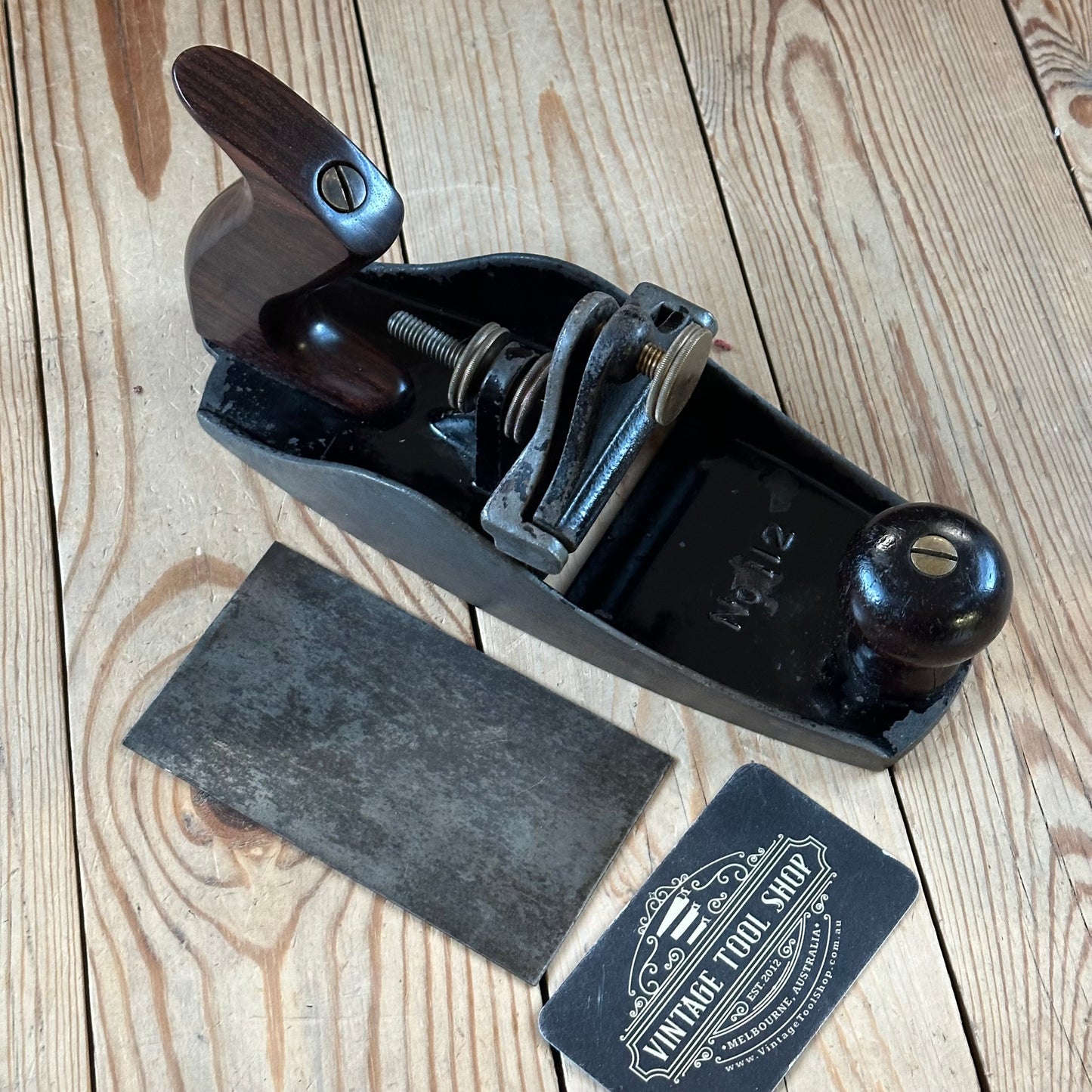 N1702 Vintage STANLEY no.112 scraper PLANE Rosewood handles