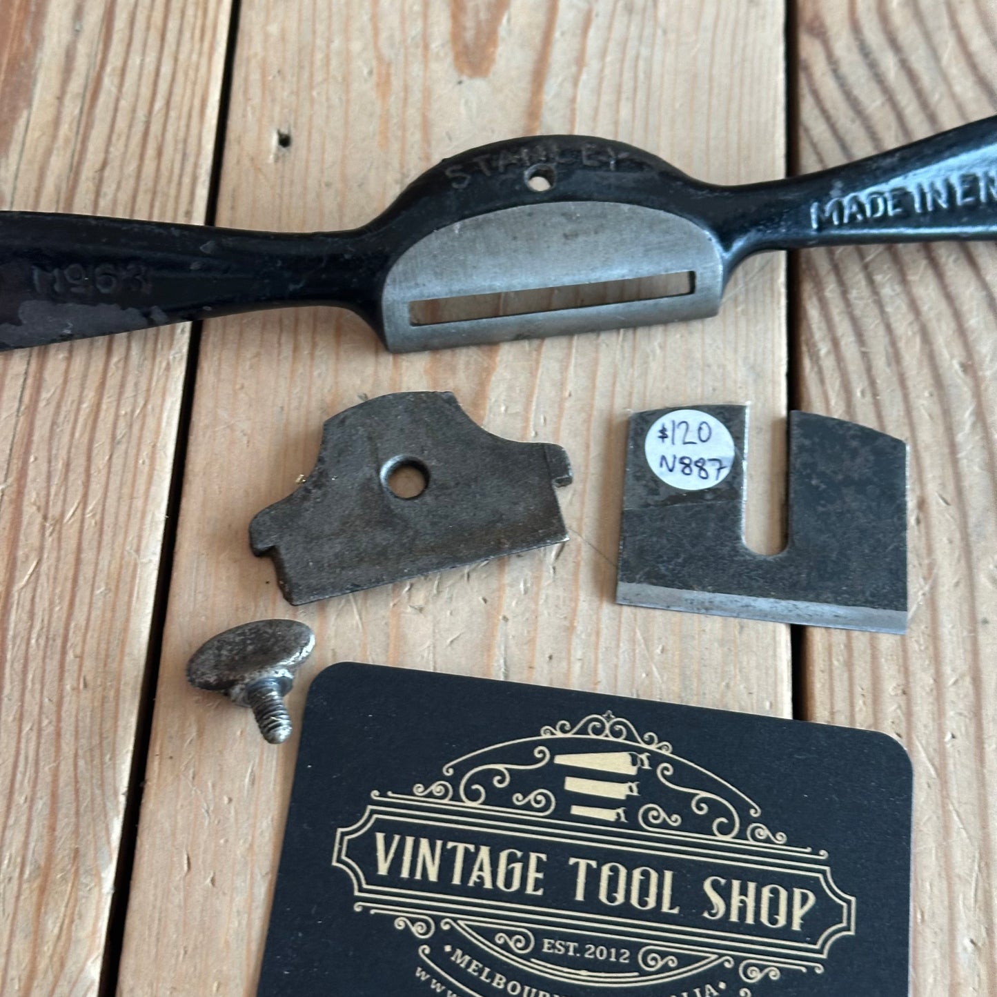 N887 Vintage STANLEY No:63 convex SPOKESHAVE Spoke shave