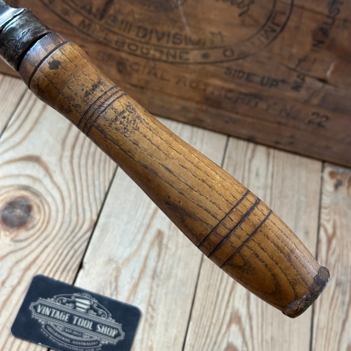 D1892 ANCIENT! Large antique 40mm EUROPEAN SKEW Carving CHISEL