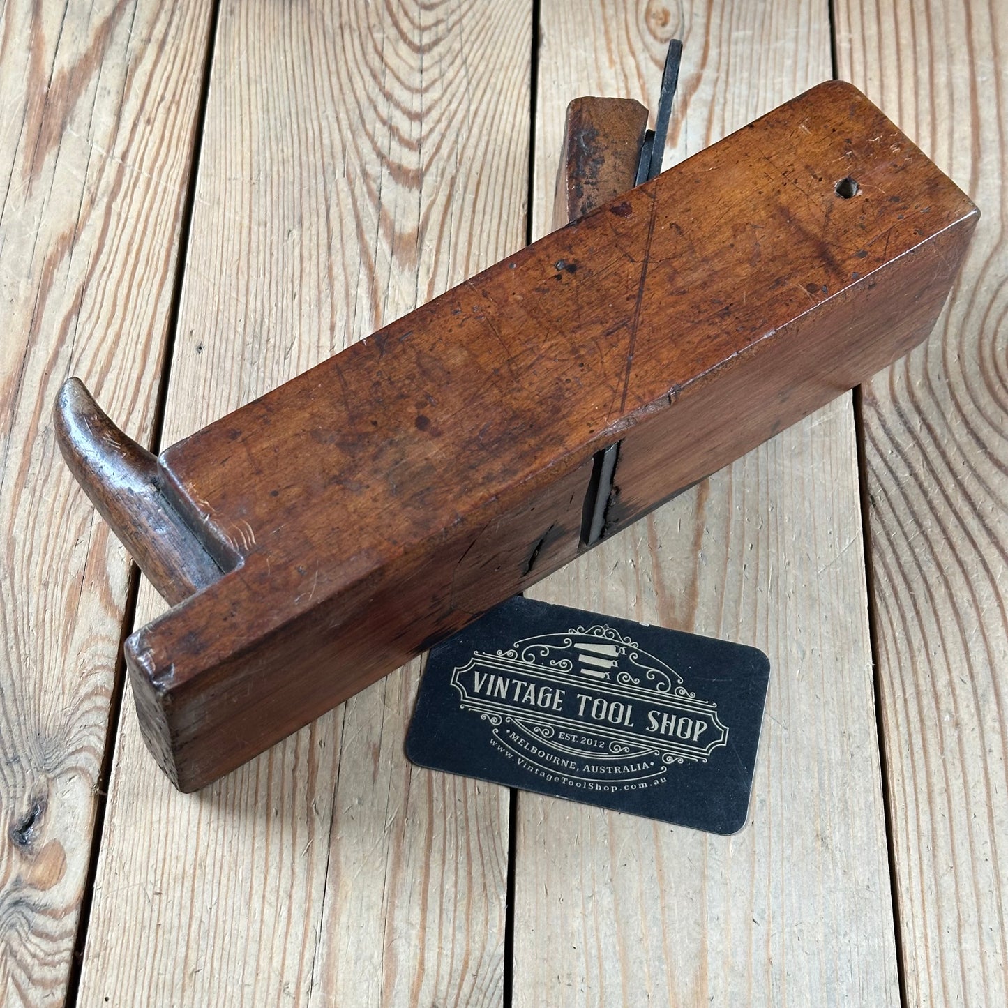 Y187 Antique FRENCH FRUITWOOD Wooden PLANE display