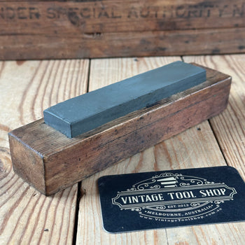 A402 GREEN! Vintage German Thuringian SLATE Razor BARBER HONE waterstone
