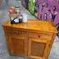 H2384 Vintage shabby chic FEDERATION era PINE kitchen cabinet CUPBOARD