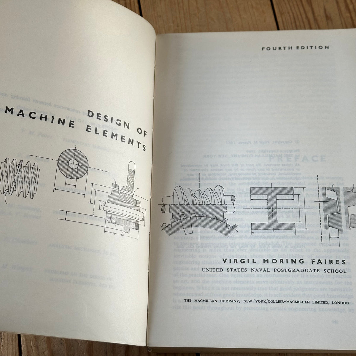 N2001 Vintage 1970 BOOK DESIGN of MACHINE ELEMENTS 4th Edition by V.M.Faires